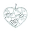 Hearts Pendant in Sterling Silver with Cubic Zirconia, 35mm - Sophia Jewelers