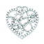 Heart & Circles Cubic Zirconia Pendant in Sterling Silver, 44mm - Sophia Jewelers