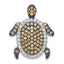 Sterling Silver White & Champagne CZ Turtle Slide