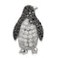 Black & White Cubic Zirconia Penguin Slide Pendant in Sterling Silver, 29mm - Sophia Jewelers