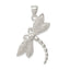 Dragonfly Pendant in Sterling Silver, 40mm Textured - Sophia Jewelers