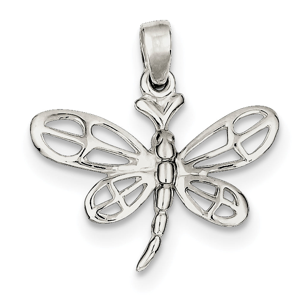 Sterling Silver Polished Dragonfly Pendant