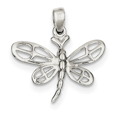 Sterling Silver Polished Dragonfly Pendant