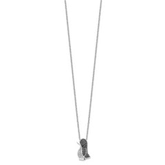 Sophia Jewelers Sterling Silver Diamond Penguin Necklace, Rhodium-Plated, Gift Ready