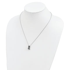 Sophia Jewelers Sterling Silver Diamond Penguin Necklace, Rhodium-Plated, Gift Ready