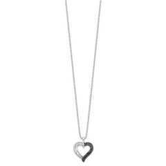 Sophia Jewelers Sterling Silver Diamond Heart Necklace with Extender Elegant and Gift Ready
