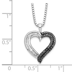 Sophia Jewelers Sterling Silver Diamond Heart Necklace with Extender Elegant and Gift Ready