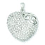 Crystal Heart Pendant in Sterling Silver, 31mm - Sophia Jewelers