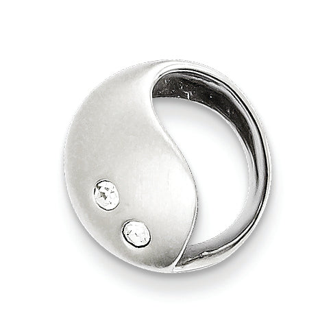 Sterling Silver Rhodium Plated CZ Pendant