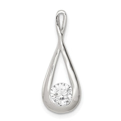 Sterling Silver CZ Tear Drop Pendant