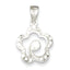 Sterling Silver CZ Flower Pendant