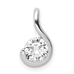 Sterling Silver Rhodium Plated CZ Pendant