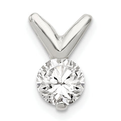 Sterling Silver CZ Pendant Slide