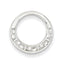 Sterling Silver Rhodium Plated Greek Circle Slide