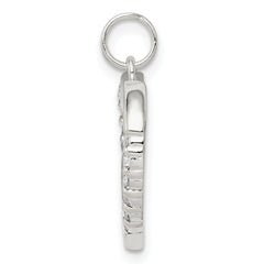 Sterling Silver CZ & Heart Pendant