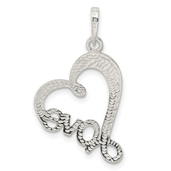 Sterling Silver Polished Love Heart Pendant