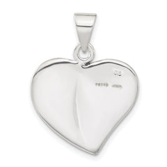 Sterling Silver Antiqued & Enameled Heart Pendant