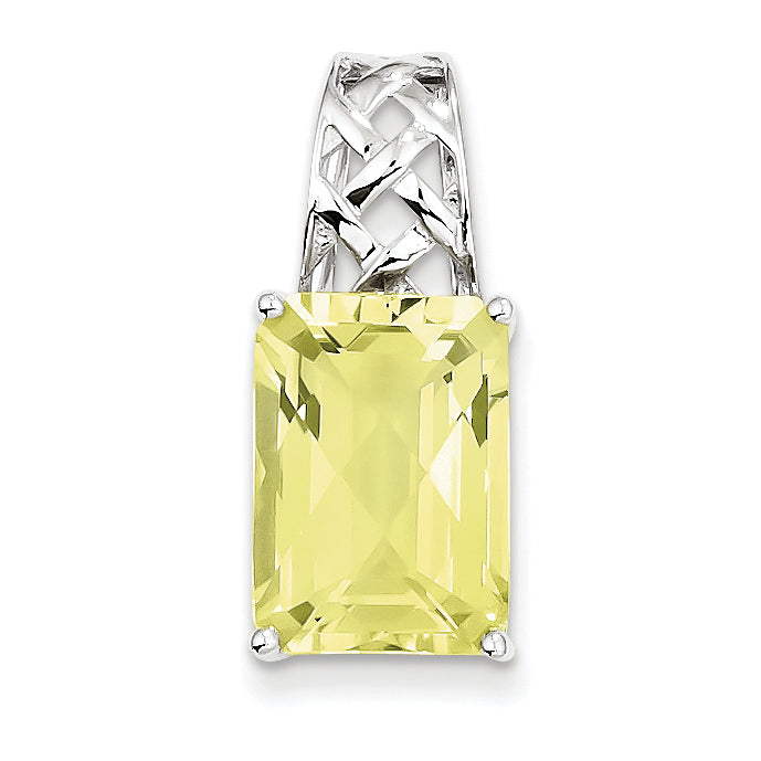 Sterling Silver Lemon Quartz Pendant