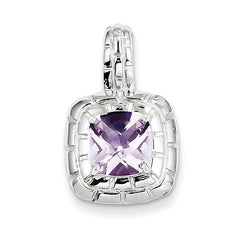 Sterling Silver Pink Quartz Pendant