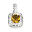Sterling Silver Whiskey Quartz Pendant