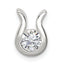 Sterling Silver CZ Chain Slide