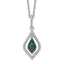 White Night Sterling Silver Rhodium-plated Blue and White Diamond 18 inch Necklace with 2 Inch Extender