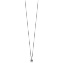 Sterling Silver Rhodium-Plated Diamond Circle Pendant Necklace Elegant Gift Ready