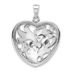 Sterling Silver Marcasite Heart Pendant