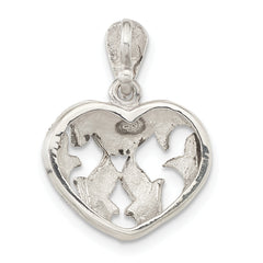 Sterling Silver Marcasite Heart Pendant