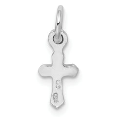 Sterling Silver RH Plated Child's Preciosca Crystal June Cross Pendant