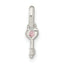 Sterling Silver Pink CZ Key Kid's Pendant