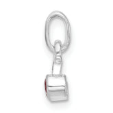 Sterling Silver Synthetic Ruby Cherry Kid's Pendant