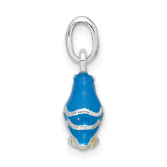 Sterling Silver Enamel Bird Kid's Pendant