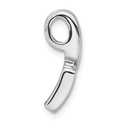 Sterling Silver Brushed CZ Slide