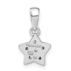Sterling Silver Polished CZ Star Pendant