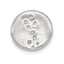 Sterling Silver Satin CZ Disc Slide Pendant