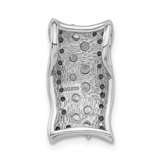 Sterling Silver Black & White CZ Pendant