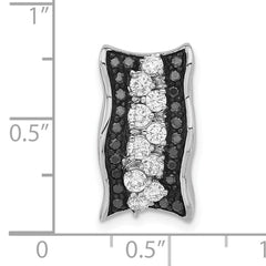 Sterling Silver Black & White CZ Pendant