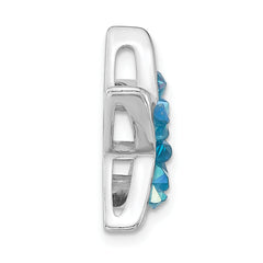 Sterling Silver Blue Crystal Star Pendant