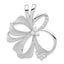 Cubic Zirconia Flower Slide Pendant in Sterling Silver, 35mm Satin & Polished - Sophia Jewelers