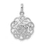 Sterling Silver Rhodium-plated Polished Celtic Pendant