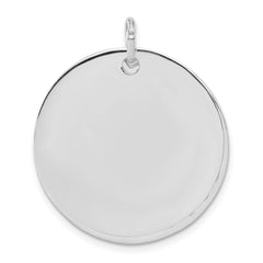 Sterling Silver Polished Round Wavy 2 Piece Pendant