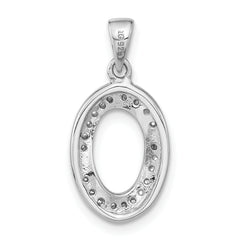 Sterling Silver Fancy CZ Pendant