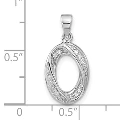 Sterling Silver Fancy CZ Pendant