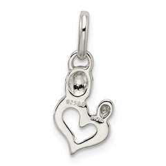 Sterling Silver Polished Heart Charm
