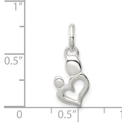 Sterling Silver Polished Heart Charm