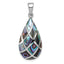 Teardrop Abalone Pendant in Sterling Silver, 36mm - Sophia Jewelers
