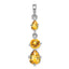 Pear-Cut Citrine Pendant in Sterling Silver, 30mm - Sophia Jewelers
