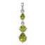 Pear-Shape Peridot Pendant in Sterling Silver, 32mm (2.6 ct. tw.) - Sophia Jewelers