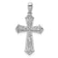 Sterling Silver Rhodium-plated Diamond Cross Pendant